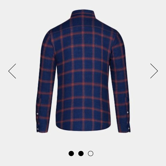 CAFÉ DU CYCLISTE Cote d'Azur Amanda Men XL Cotton Button Up Shirt Flannel Plaid - Picture 5 of 16